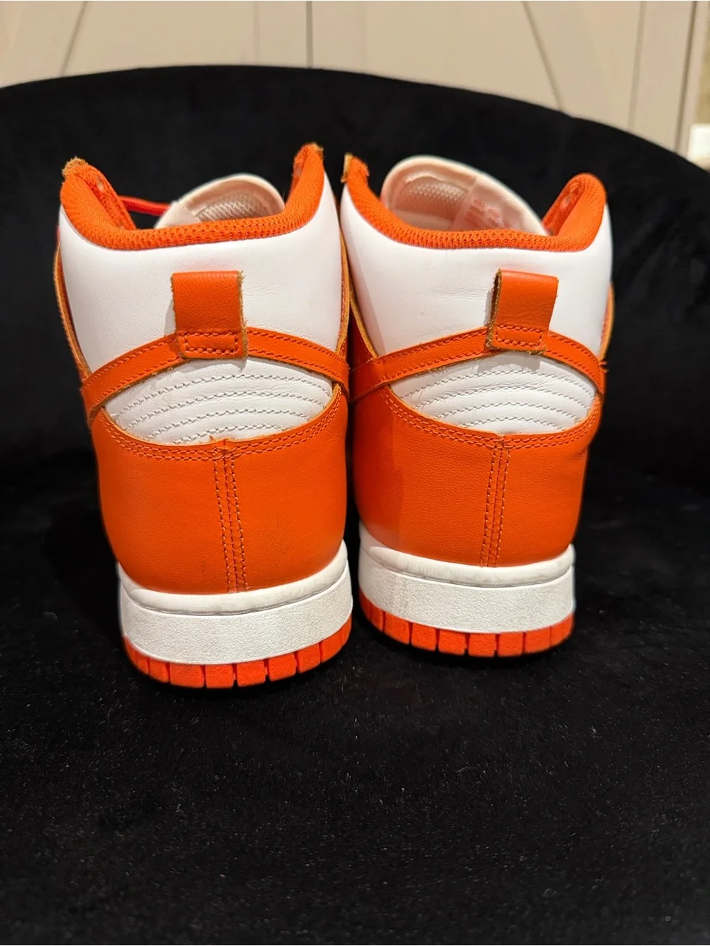 Nike women’s High-Top Sneakers in Orange and White